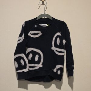 Nununu Black and White Smiley Sweater